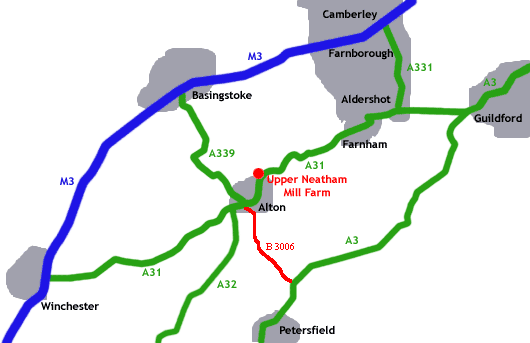 accommodation alton hampshire large map