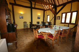 Vaulted dining room
